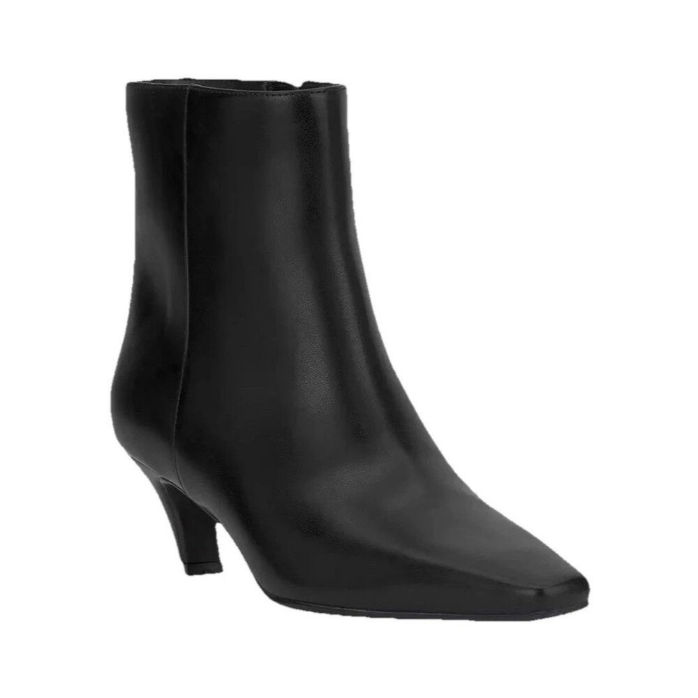 I.N.C. International Concepts Womens Sareya Mid-Heel Boots Black Smooth size 7.5